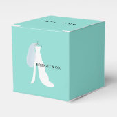 BRIDE & CO Blauwgroen blauw hier komt de Bride Par Bedankdoosjes (Voorkant Zijde)