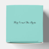BRIDE & CO Blauwgroen blauw hier komt de Bride Par Bedankdoosjes (Bovenkant)
