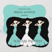 BRIDE & CO Blauwgroen Blue Be My Bridesmaid Bruids Kaart (Voorkant / Achterkant)