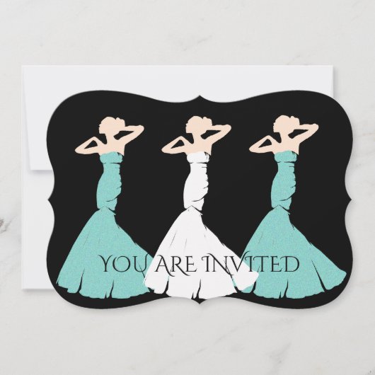 BRIDE & CO Blauwgroen Blue Be My Bridesmaid Bruids Kaart (Voorkant)