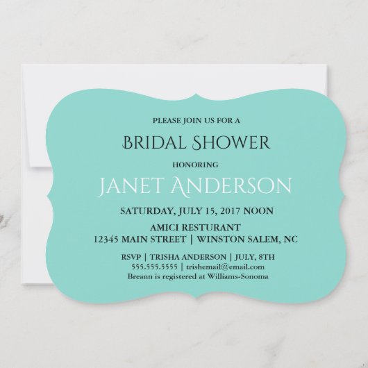 BRIDE & CO Blauwgroen Blue Be My Bridesmaid Bruids Kaart (Achterkant)