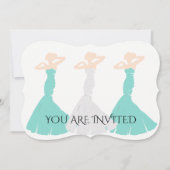 BRIDE CO Blauwgroen Blue Be My Bridesmaid Shower P Kaart (Voorkant)