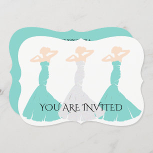 BRIDE CO Blauwgroen Blue Be My Bridesmaid Shower P Kaart
