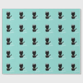 Bride Co Blauwgroen Blue Personalized Tiara Cat Pa Cadeaupapier (Vlak)