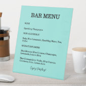  Bride & Co. Bridal Shower Turquoise Cocktail Reclamebord Met Voetstuk (Insitu)