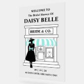 Bride & Co. Bridal Shower Turquoise Welcome Acryl Bord (Hoek)