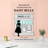 Bride & Co. Bridal Shower Turquoise Welcome Acryl Bord (Huwelijk)