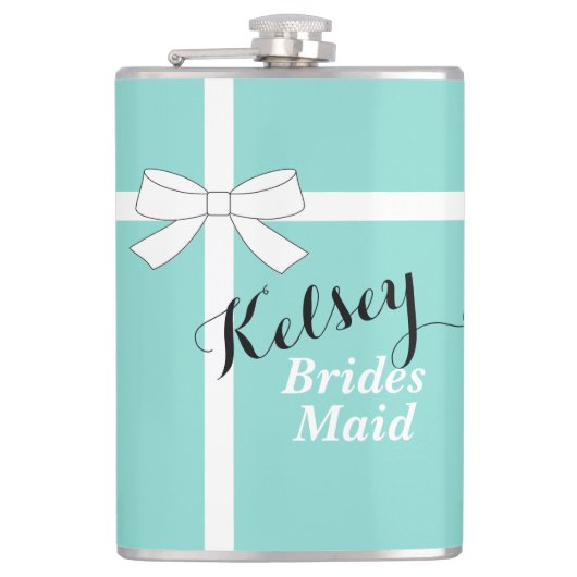 BRIDE & CO Bridesmaid Bridal Party Wrapped Flask Heupfles (Voorkant)