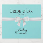 Bride & Co. Bruidsmeisje Voorstel Mousserende Wijn Sparkling Wijnetiket (Enkel label)