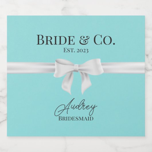 Bride & Co. Bruidsmeisje Voorstel Mousserende Wijn Sparkling Wijnetiket (Enkel label)