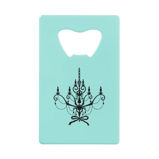 Bride & Co. Bruiloftstent Turquoise Creditkaart Flessenopener (Voorkant)
