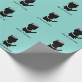 Bride & Co Celebration Blauwgroen Blue Tiara Cat P Cadeaupapier (Hoek)