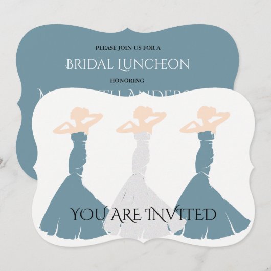 BRIDE CO Cornflower Blue Be My Bridesmaid Party Kaart (Voorkant / Achterkant)