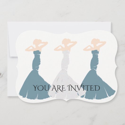 BRIDE CO Cornflower Blue Be My Bridesmaid Party Kaart (Voorkant)