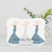 BRIDE CO Cornflower Blue Be My Bridesmaid Party Kaart (Staand voorkant)