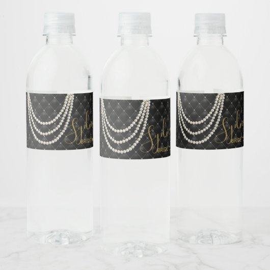 BRIDE & CO Couture Paris Theme Shower Party Waterfles Etiket (Flessen)