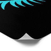 BRIDE CO Darling Blauwgroen Blue Eyelashes Party Poster (Hoek)