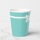 Bride & Co Elegant White Bow Ribbon Vrijgezellenfe Papieren Bekers (Rechts)