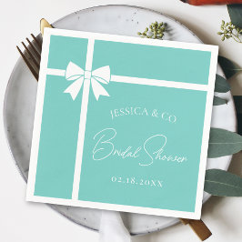 Bride & Co Elegant White Bow Ribbon Vrijgezellenfe Servet