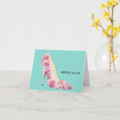 BRIDE CO Floral heelt Blauwgroen Blue Shower Party Kaart (Gele Bloem)