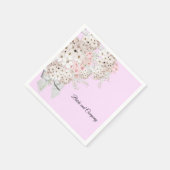 BRIDE CO Flowers & Lattice Shower Pink Party Servet (Hoek)