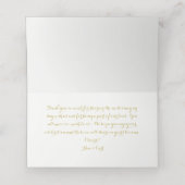 BRIDE & CO Gold Heart Blauwgroen Blauw Dank u Plaatskaartje (Binnenkant ongevouwen)