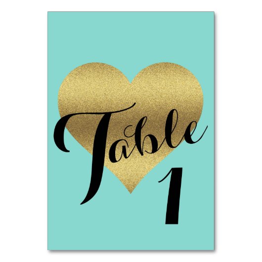 Bride & Co Gold Heart Blauwgroen Blue Shower Party Kaart (Voorkant)