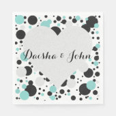 BRIDE & CO Heart Polka Dot Party Napkins Servetten (Voorkant)