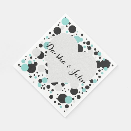 BRIDE & CO Heart Polka Dot Party Napkins Servetten (Hoek)