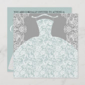 BRIDE CO Hier komt iets blauw aan de Bride party Kaart (Voorkant / Achterkant)