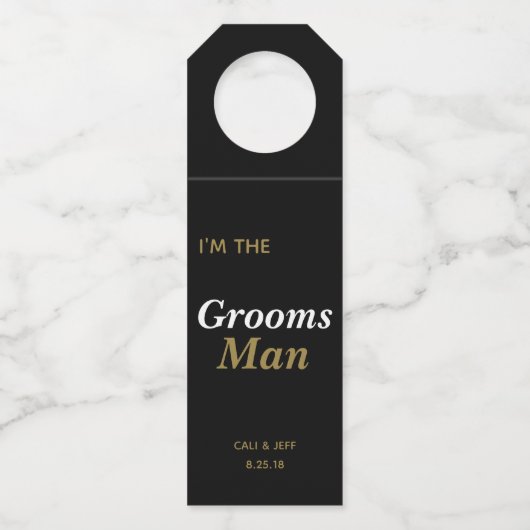 BRIDE & Co I is The Groomsmen Bridal Party Name Flessenhanger (Voorkant)