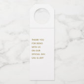 BRIDE & Co I is The Groomsmen Bridal Party Name Flessenhanger (Achterkant)