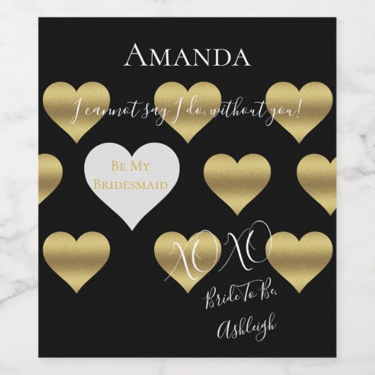 BRIDE & CO Meisjes Alleen Zijn Mijn Bruidsmeisje F Wijn Etiket (Enkel label)