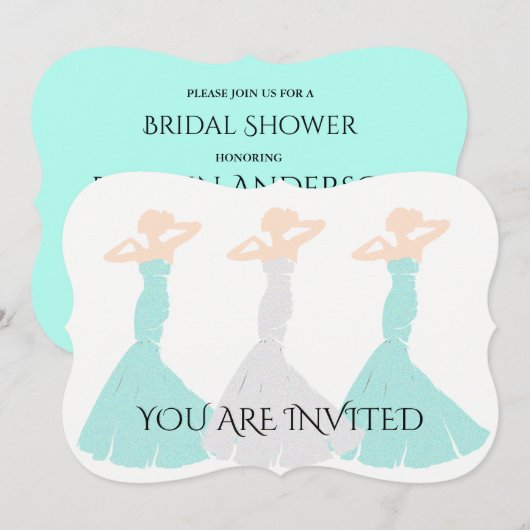 BRIDE CO Mint Green be My Bridesmaid Bridal Party Kaart (Voorkant / Achterkant)