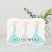 BRIDE CO Mint Green be My Bridesmaid Bridal Party Kaart (Staand voorkant)