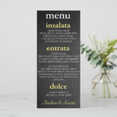 BRIDE & CO Mr. en Mrs. Chalkboard Party Menu (Staand voorkant)