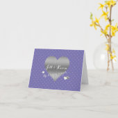 Bride & Co Periwinkle & Silver Wedding Party Kaart (Gele Bloem)