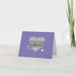 Bride & Co Periwinkle & Silver Wedding Party Kaart