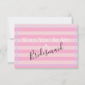 BRIDE CO Roze zal je mijn Bridesmaid MOH zijn Kaart (Voorkant)