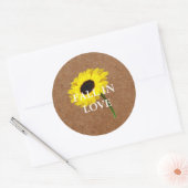 Bride Co Rustic Bride Sunflower Shower Ronde Sticker (Envelop)