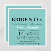 Bride & Co. Shower-uitnodiging Kaart (Voorkant / Achterkant)