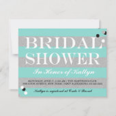 BRIDE & CO Silver & Blauwgroen Vrijgezellenfeest P Kaart (Voorkant)