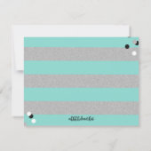 BRIDE & CO Silver & Blauwgroen Vrijgezellenfeest P Kaart (Achterkant)