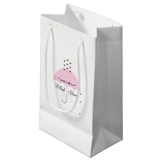 BRIDE & CO Sprinkle Love Pink & White Shower Party Klein Cadeauzakje (Voorkant Gekanteld)