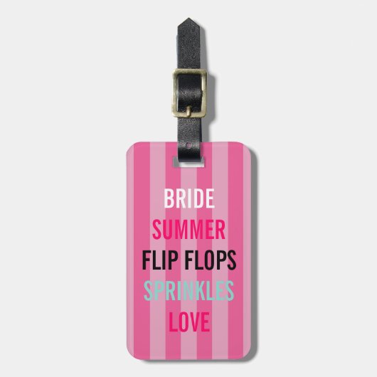BRIDE CO Summer Bride Sprinkle Persoonlijke partij Bagagelabel (Voorkant verticaal)