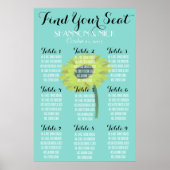 BRIDE & CO Sunflower 9 Table Autumn Wedding Poster (Voorkant)