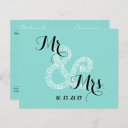 BRIDE CO Sunflower Bride Rustic Wedding Programme (Voorkant / Achterkant)