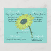 BRIDE CO Sunflower Bride Rustic Wedding Programme (Achterkant)