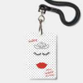 BRIDE & CO Tiara Feest Entree VIP Pas Feest Badge (Voorzijde met lanyard)