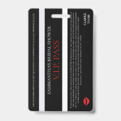 BRIDE & CO Tiara Party Entry VIP Pass Party Badge (Achterkant)